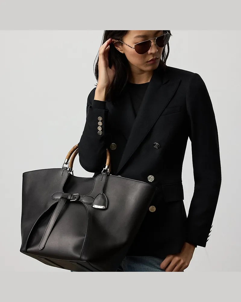 Ralph Lauren Große Tragetasche  Ralph Lauren aus Kalbsleder Black