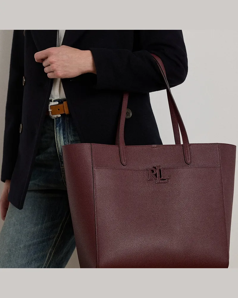 Ralph Lauren Große Tragetasche Cameryn aus Leder Red