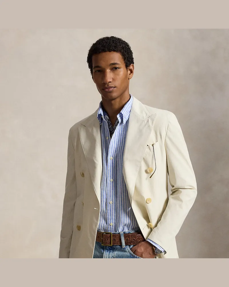 Ralph Lauren Tailored-Fit Popelinejacke Polo Soft White