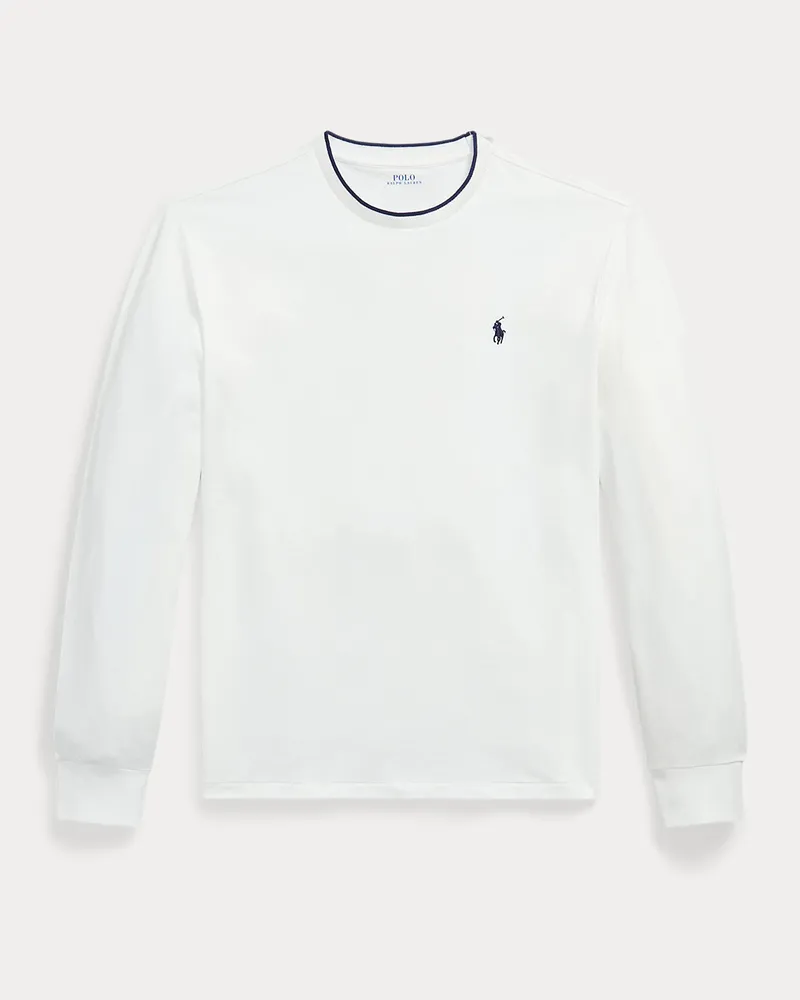 Ralph Lauren Classic-Fit T-Shirt aus Stretchpiqué White