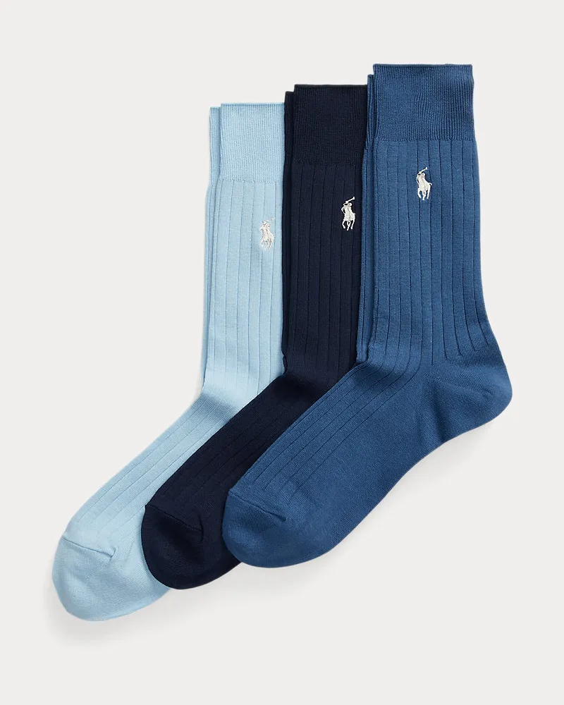 Ralph Lauren Gerippte Anzugsocken im Dreierpack Multi