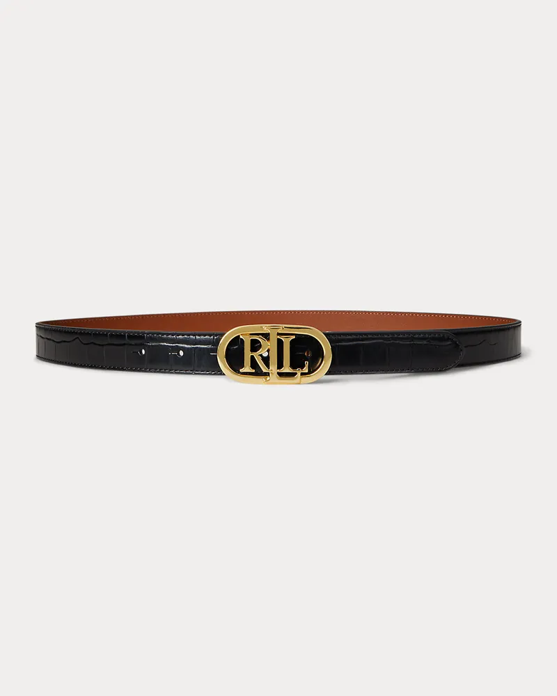 Ralph Lauren Schmaler wendbarer Gürtel mit Logo Multi