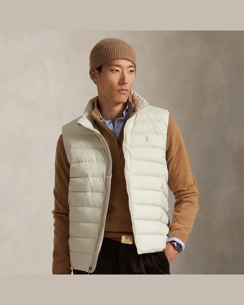 Ralph Lauren Die verstaubare Daunenweste Colden Cream
