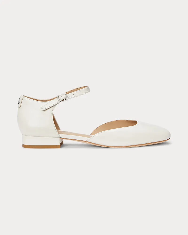 Ralph Lauren Mary Jane Emellie aus Nappaleder White