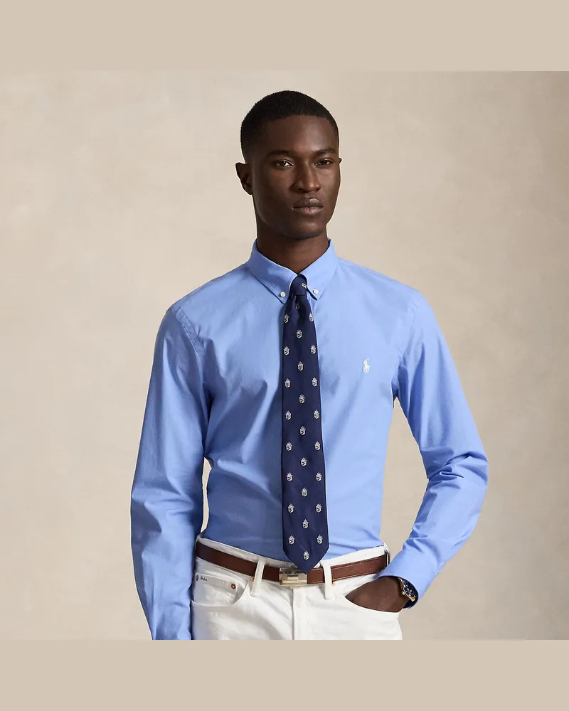 Ralph Lauren Slim-Fit Hemd aus Stretchpopeline Blue