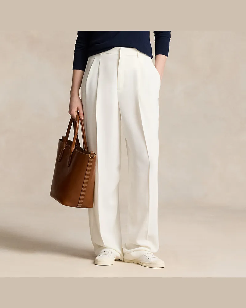 Ralph Lauren Plisseehose mit geradem Bein Cream