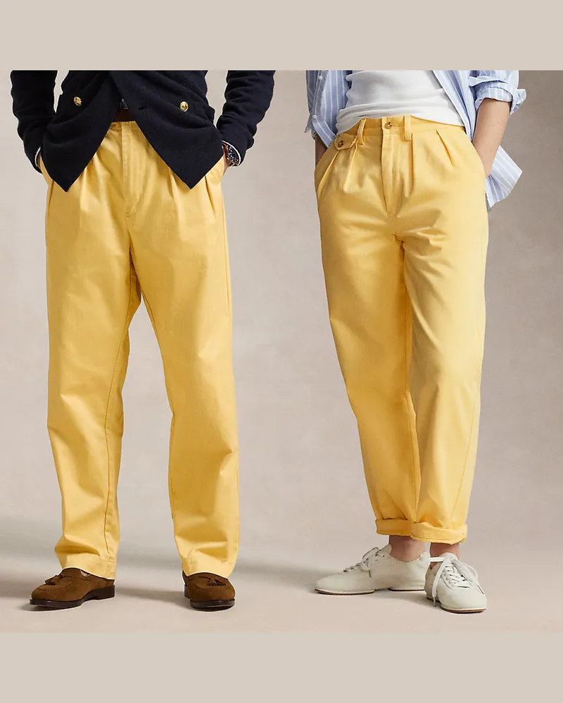 Ralph Lauren Relaxed-Fit Chinohose Whitman mit Falten Yellow