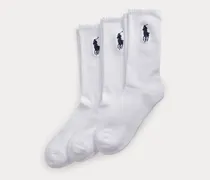3er-Pack Crew-Socken mit Big Pony