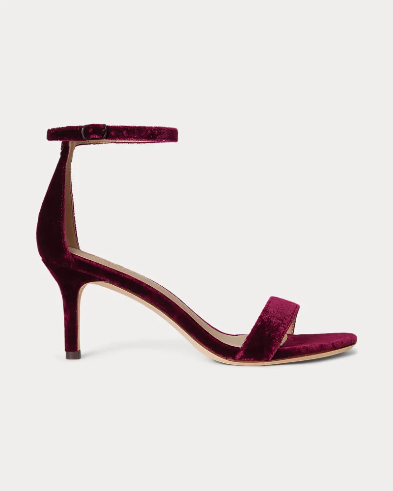 Ralph Lauren Sandale Allie aus Samt Purple
