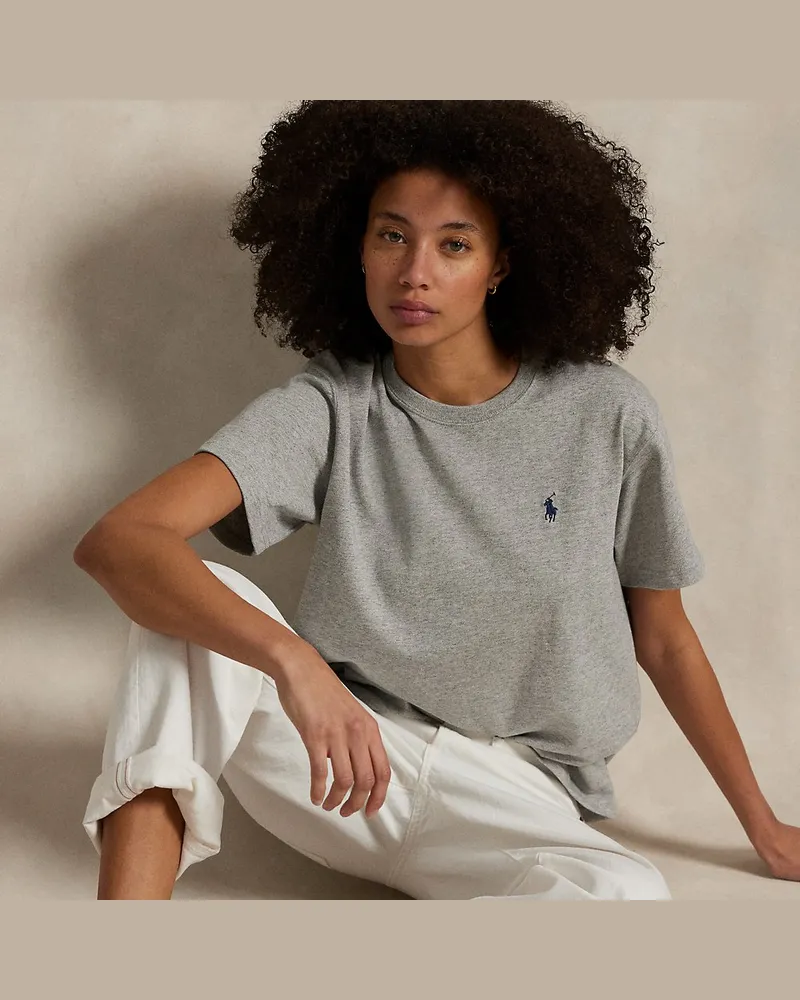 Ralph Lauren Relaxed-Fit T-Shirt aus Baumwolljersey Grey
