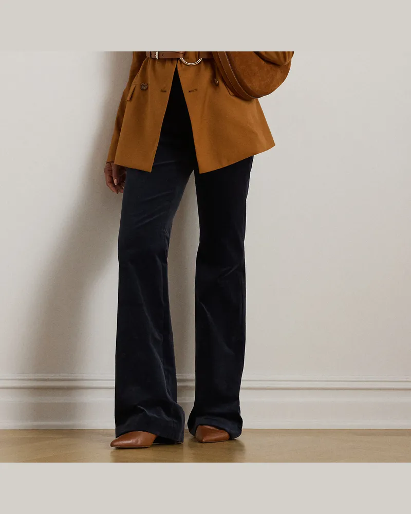 Ralph Lauren Kordsamthose mit ausgestelltem Bein Blue