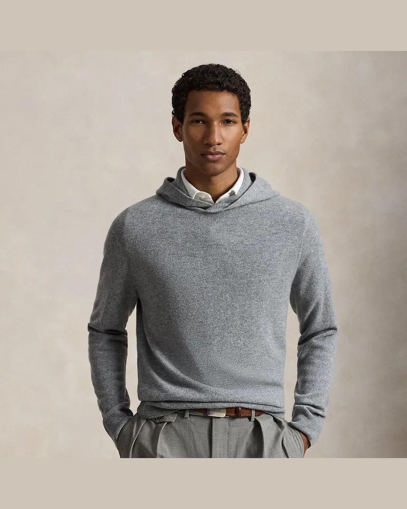 Ralph Lauren Kapuzenpullover aus waschbarem Kaschmir Grey