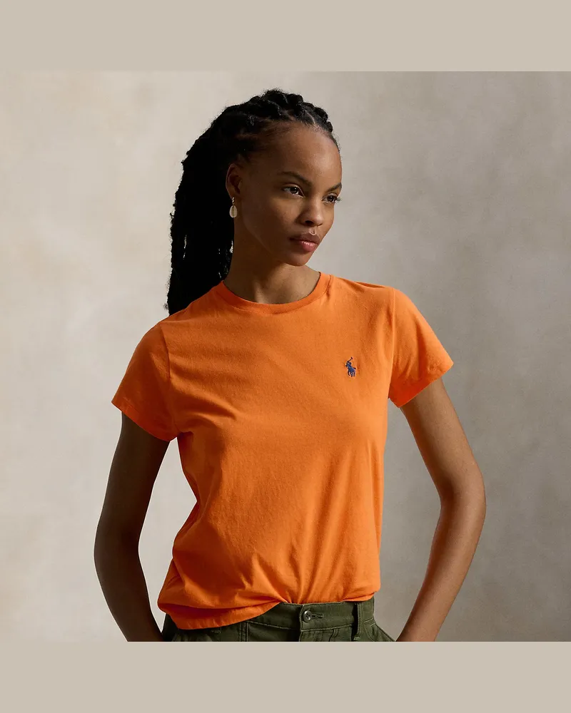 Ralph Lauren Classic-Fit Rundhals-T-Shirt aus Jersey Orange