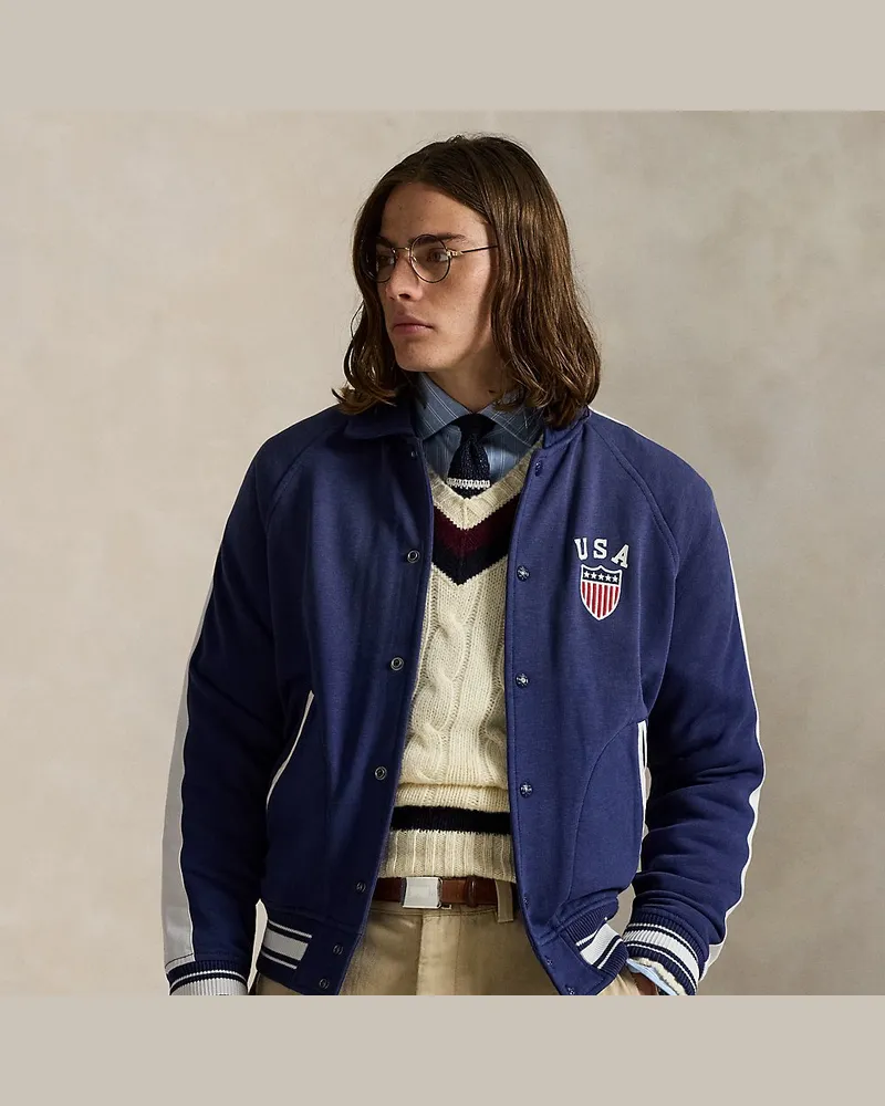 Ralph Lauren Fleecejacke mit Grafik Blue