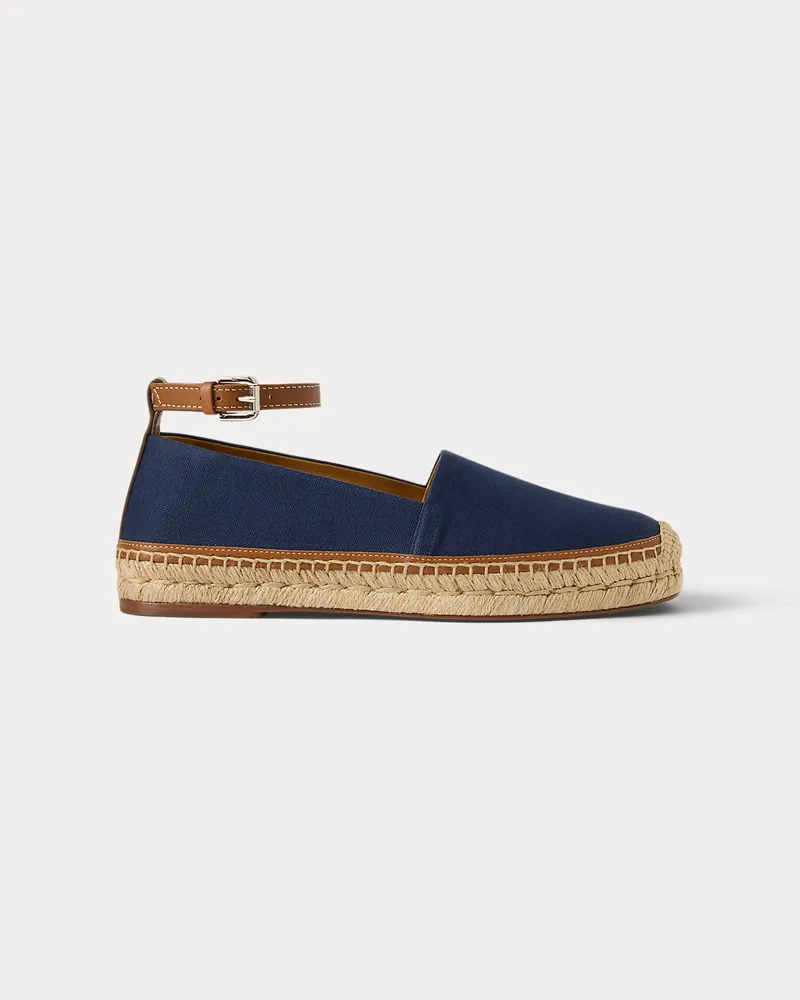 Ralph Lauren Espadrille Hadan aus Segeltuch Blue