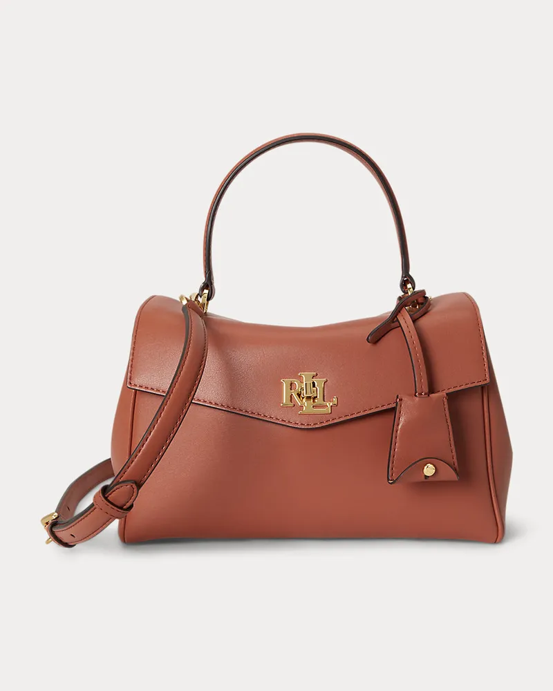 Ralph Lauren Kleine Nappaleder-Umhängetasche Farrah Red