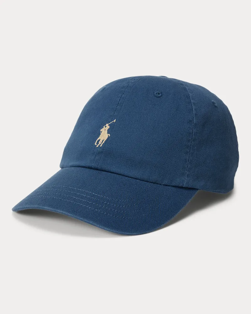 Ralph Lauren Klassische Baumwollchino-Baseballkappe Blue
