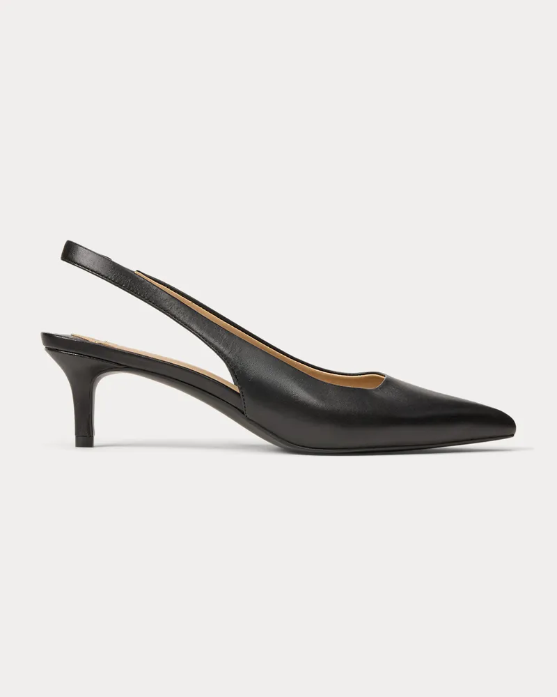 Ralph Lauren Lederpumps Lolah II mit Fersenriemchen Black