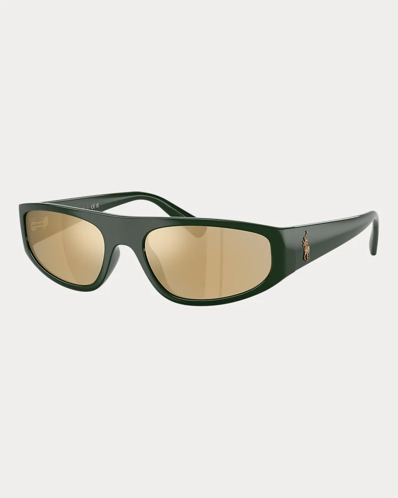 Ralph Lauren Pilotensonnenbrille mit Polo Pony Green
