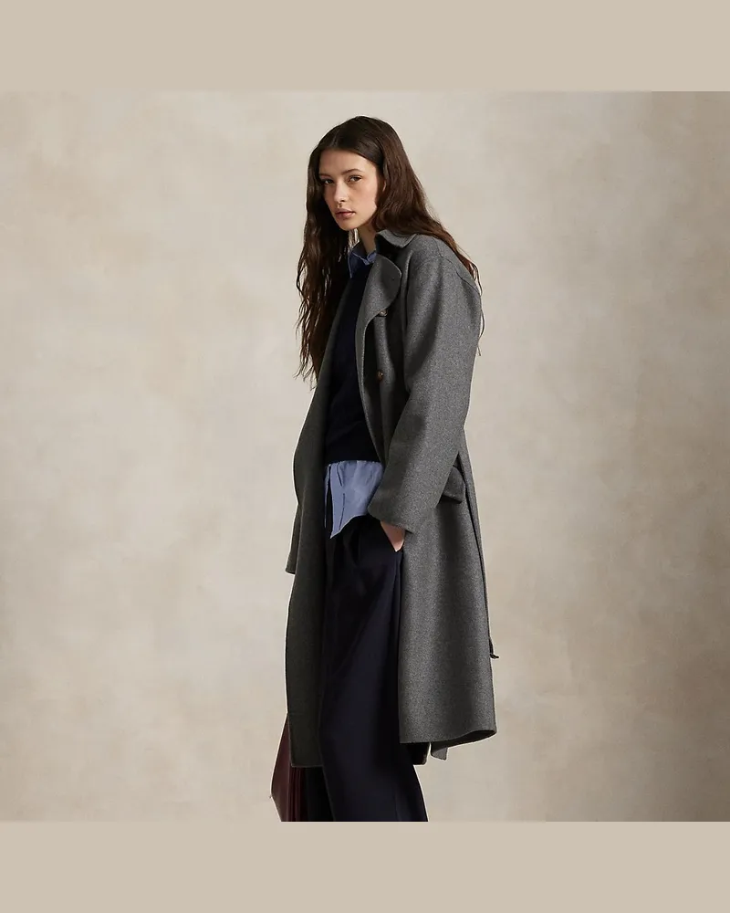 Ralph Lauren Zweireihiger Trenchcoat aus Kaschmir Multi