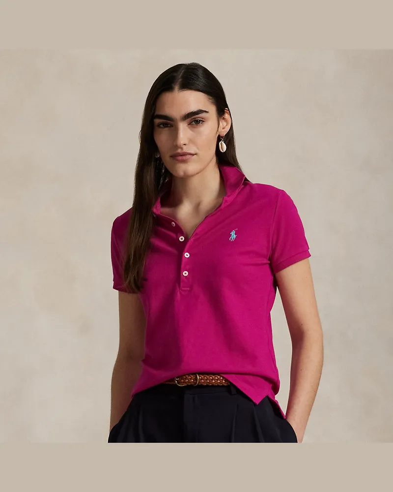 Ralph Lauren Slim-Fit Stretch-Poloshirt Pink
