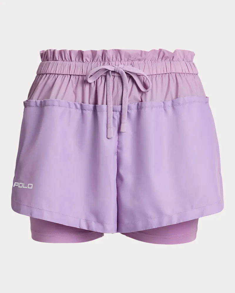 Ralph Lauren Shorts mit Lagen-Design und Tunnelzug Purple