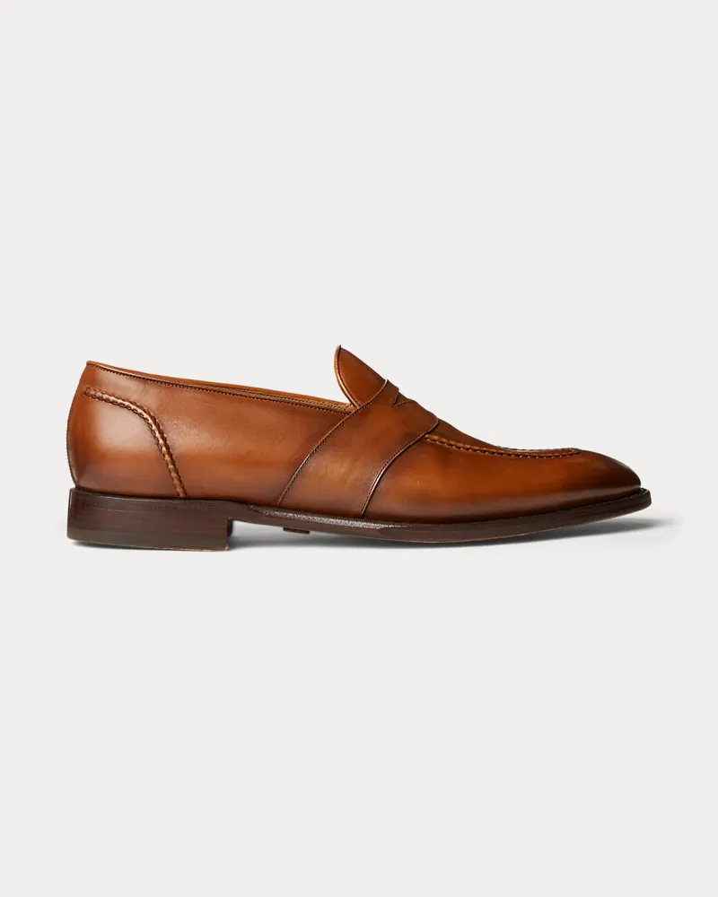 Ralph Lauren Pennyloafer Meegan aus Kalbsleder Tan