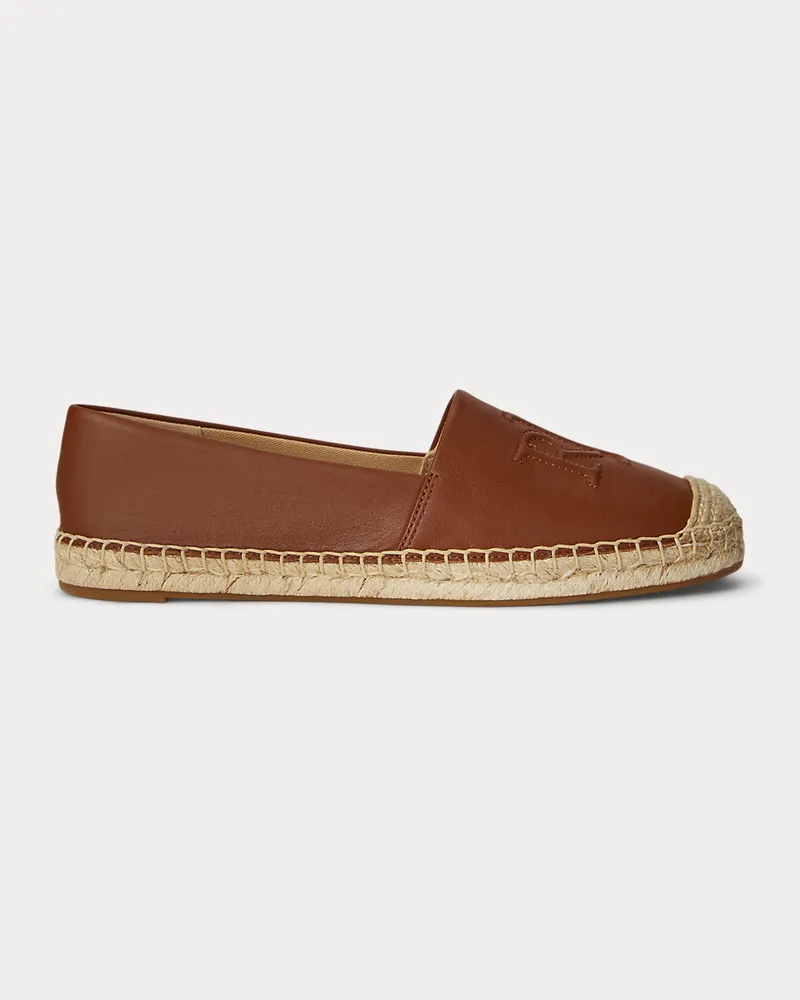 Ralph Lauren Espadrille Cameryn aus Nappaleder Brown