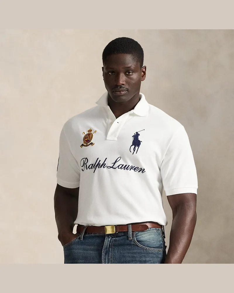 Ralph Lauren Große Größen - Poloshirt mit Jubiläumswappen White