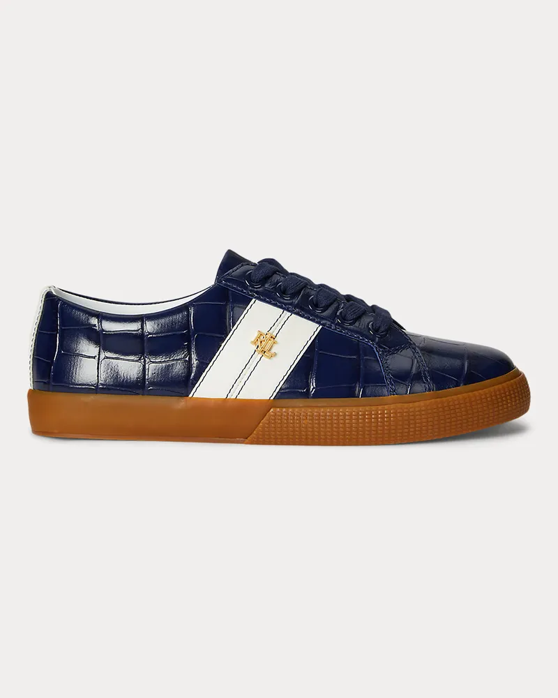 Ralph Lauren Krokodilleder-Sneaker Janson II Blue