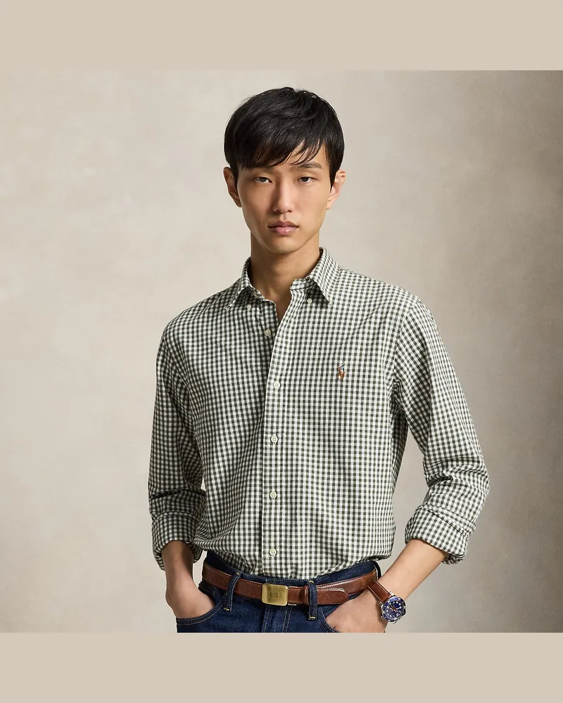 Ralph Lauren Custom-Fit Gingan-Oxfordhemd White