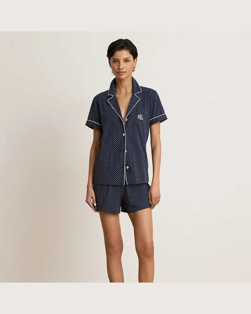 Ralph Lauren Jersey-Pyjama mit Boxershorts Blue