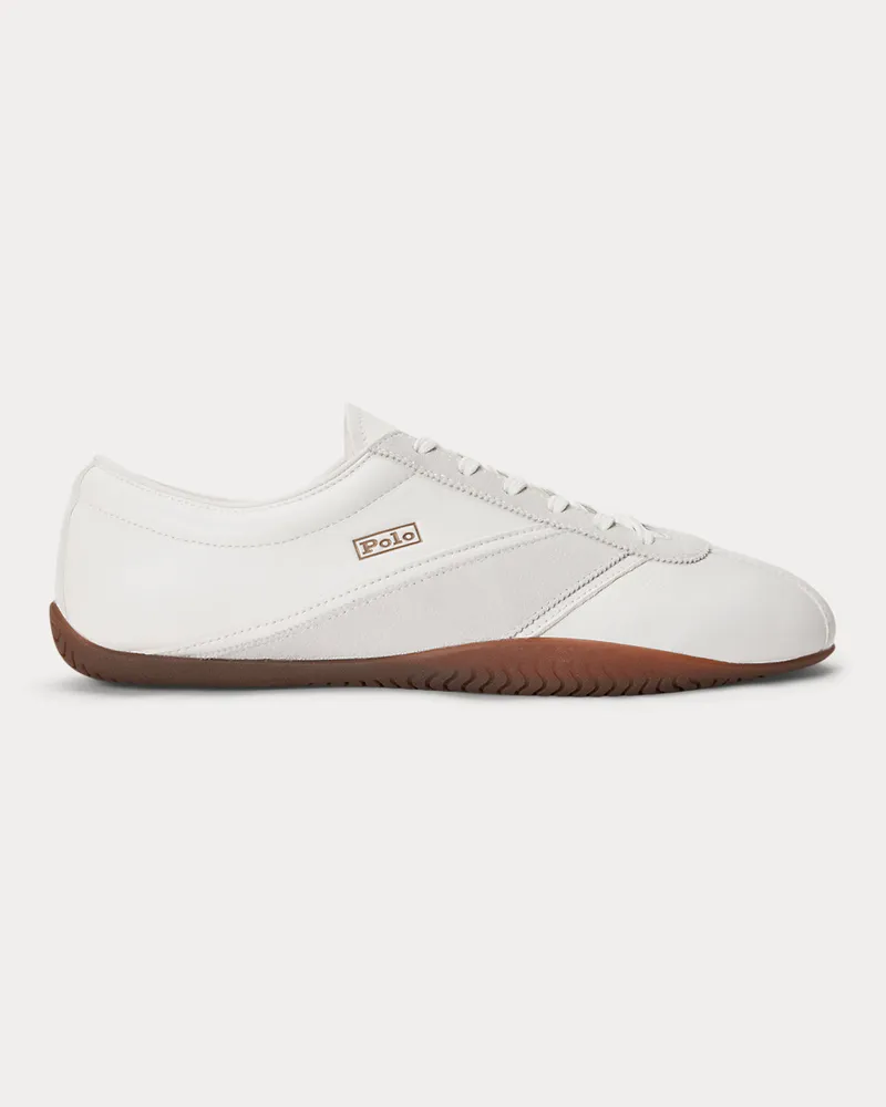 Ralph Lauren Vektor-Ledersneaker RL Racer White