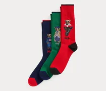 3er-Pack Anzugsocken mit Polo Bear