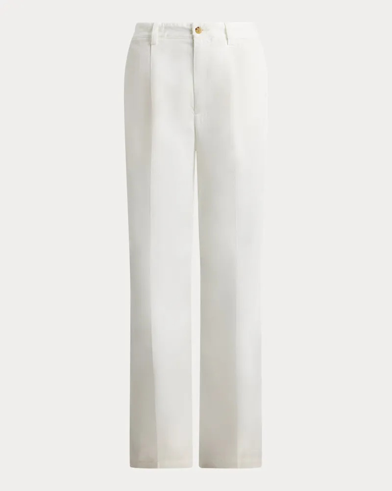 Ralph Lauren Relaxed-Fit-Bundfaltenhose mit Baumwolle White