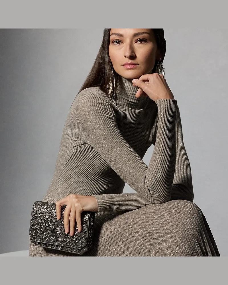 Ralph Lauren Mini-Umhängetasche RL 888 mit Verzierung Grey