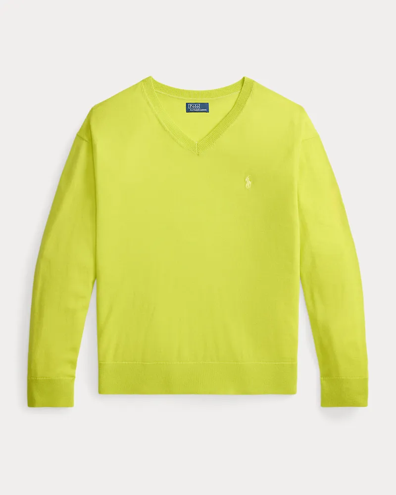 Ralph Lauren Wollpullover mit V-Ausschnitt Green