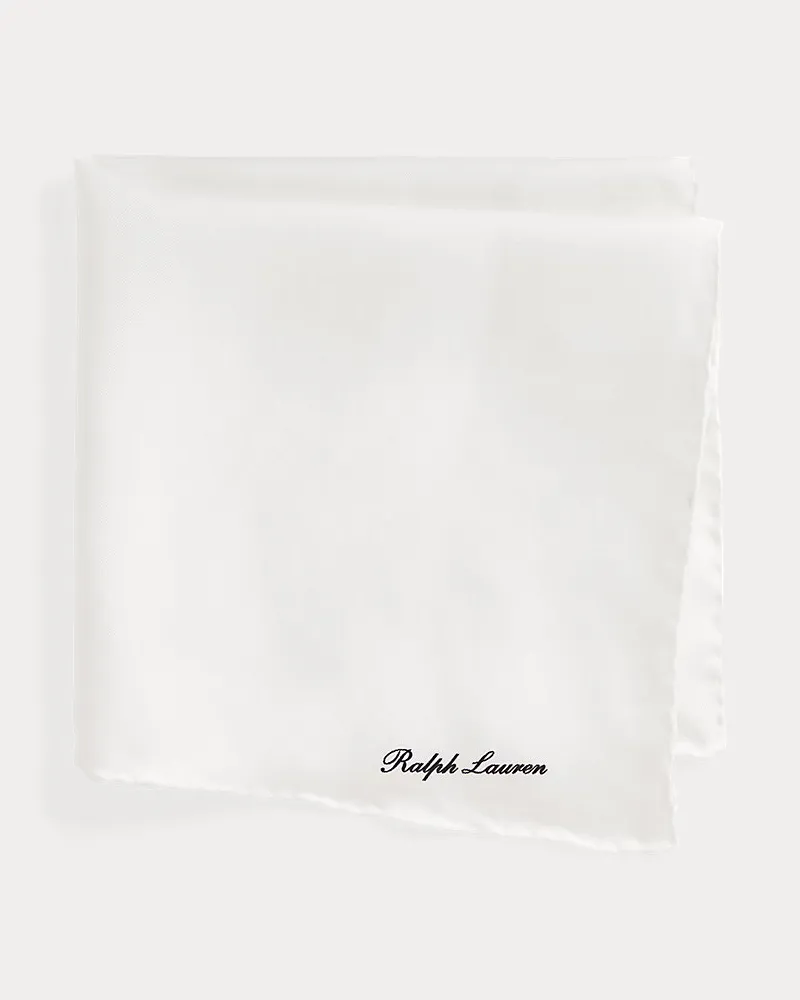 Ralph Lauren Einstecktuch aus Seide White