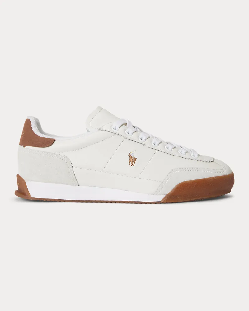 Ralph Lauren Sneaker Hester aus Leder und Wildleder White