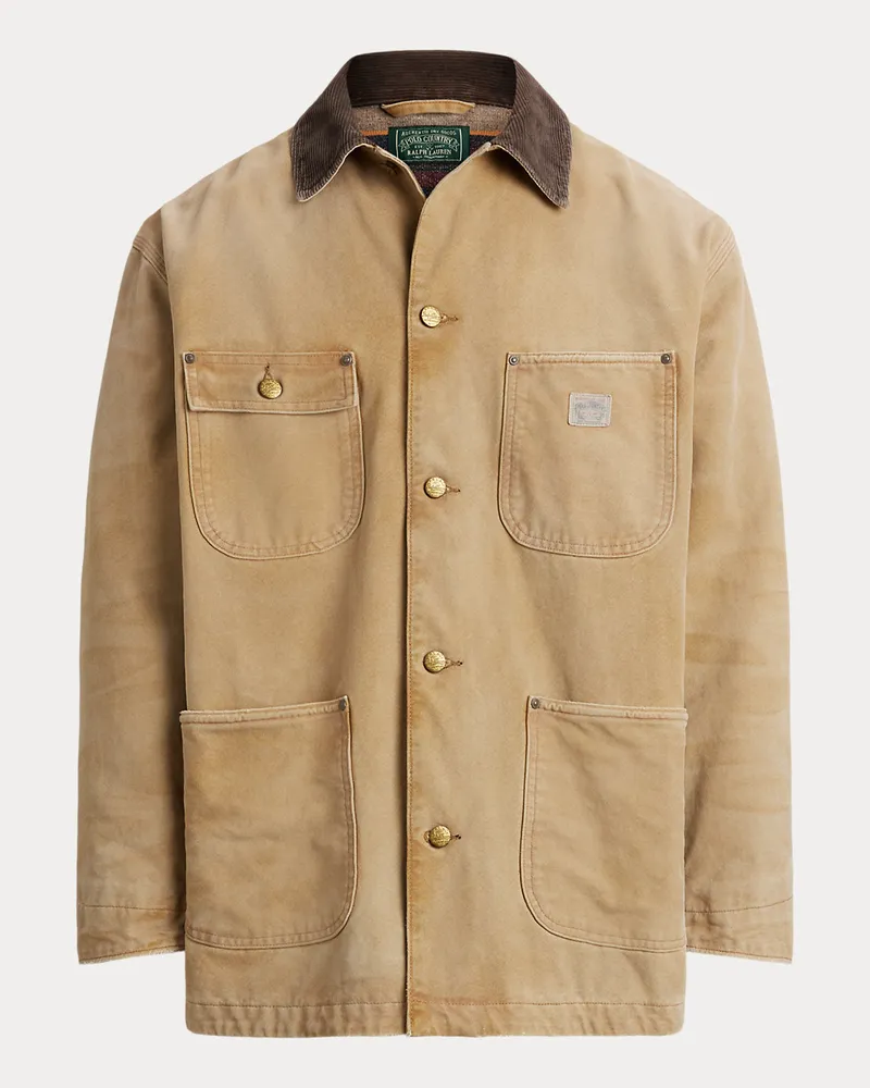 Ralph Lauren Segeltuch-Utility-Jacke Polo Country Brown