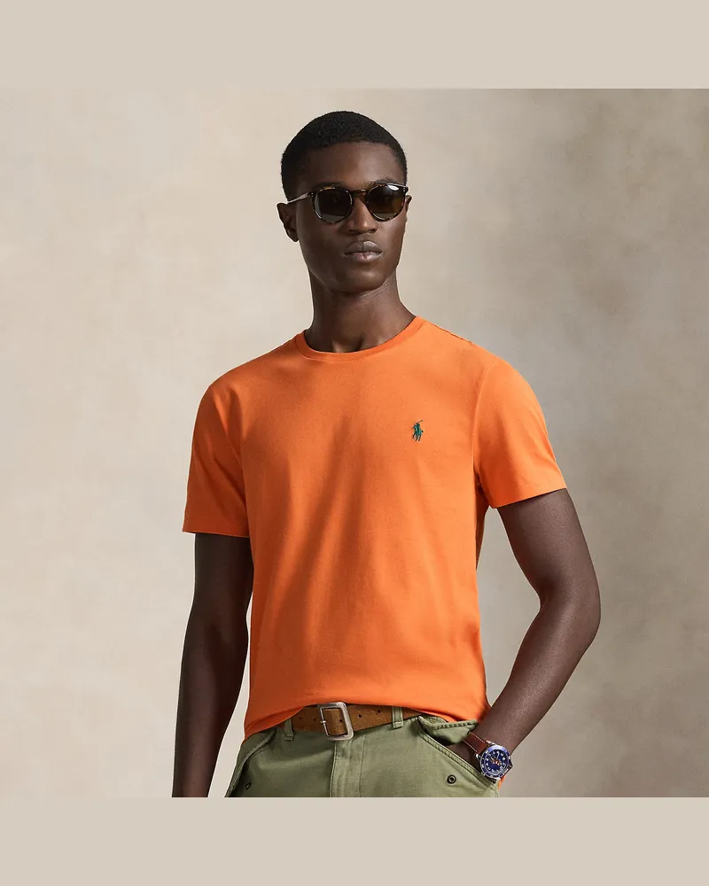 Ralph Lauren Custom-Slim-Fit Jersey-T-Shirt Orange