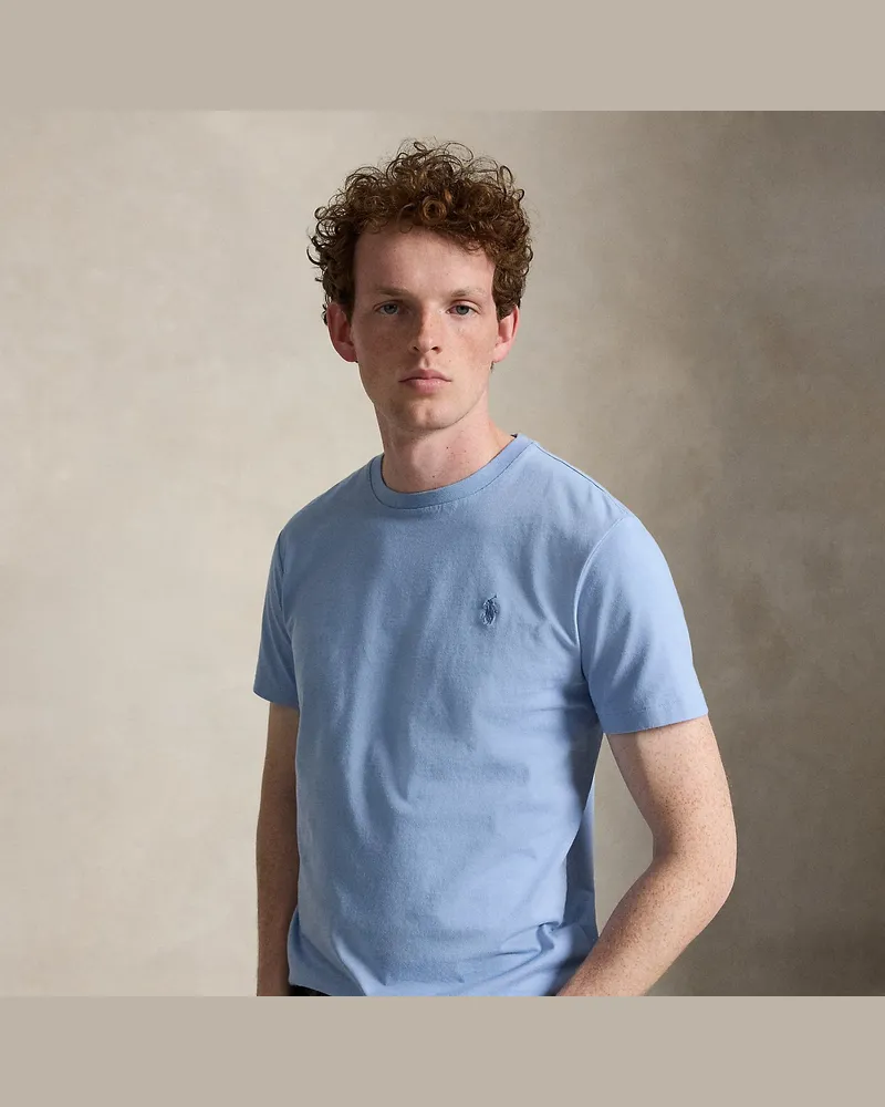 Ralph Lauren Custom-Slim-Fit Jersey-T-Shirt Blue