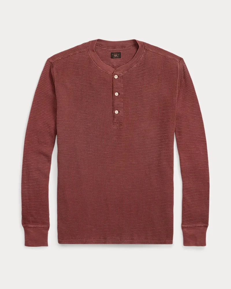Ralph Lauren Henley aus Waffelpiqué Red