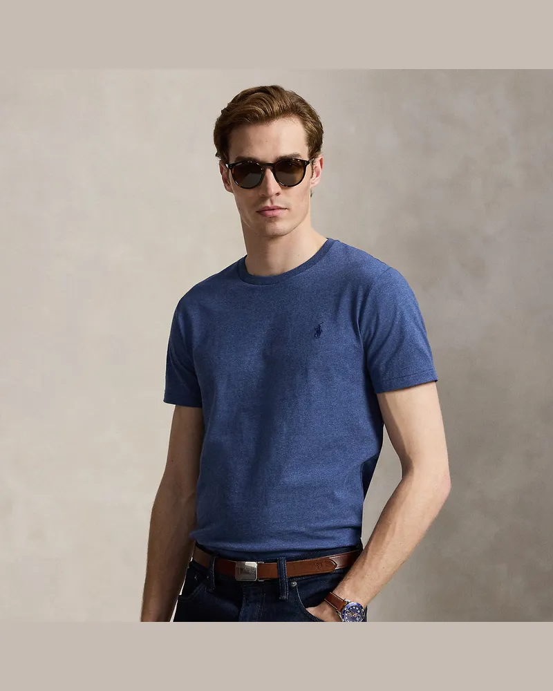 Ralph Lauren Custom-Slim-Fit Jersey-T-Shirt Blue