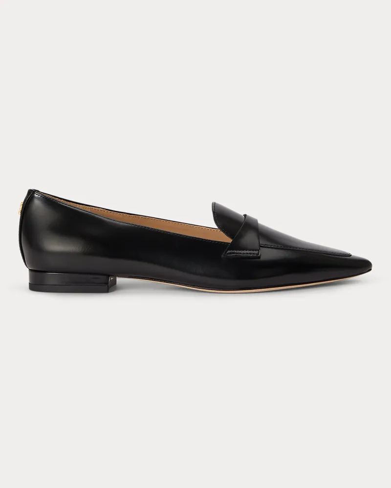 Ralph Lauren Loafer Audri aus glasiertem Leder Black