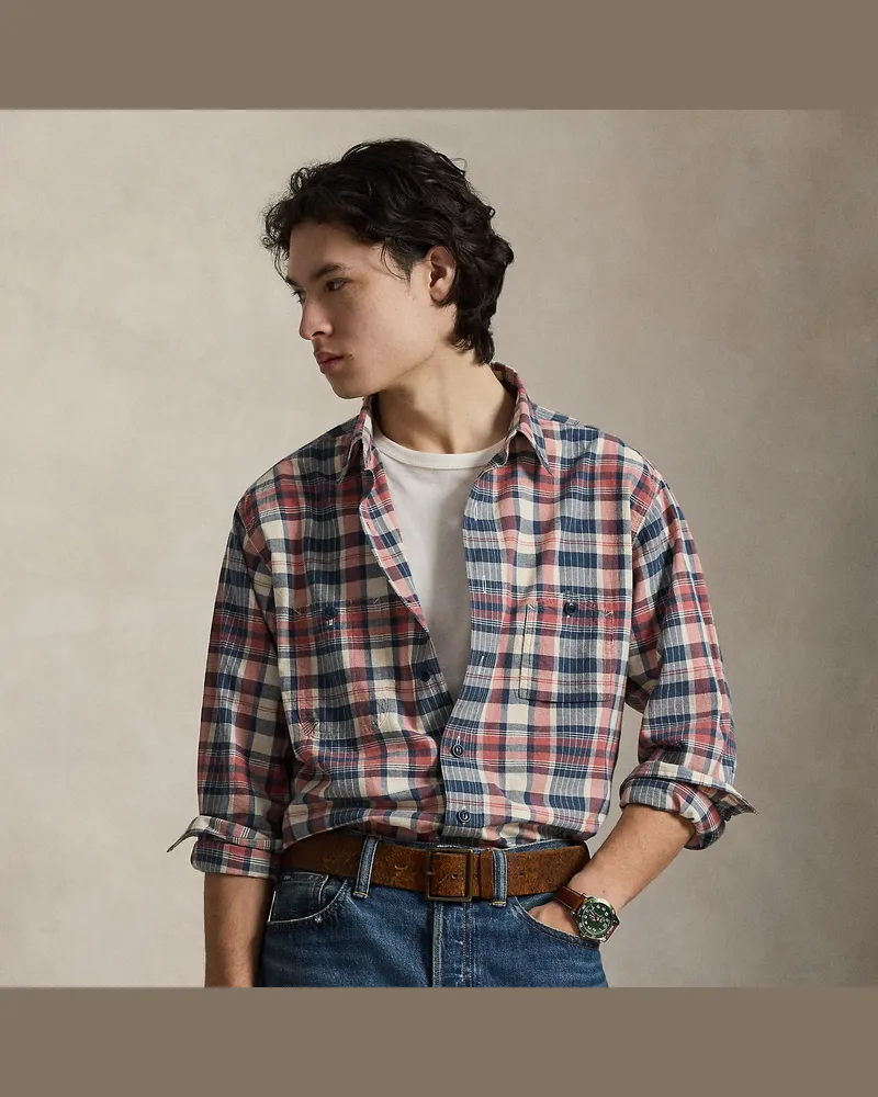 Ralph Lauren Ausgebessertes Classic-Fit Madrashemd Multi