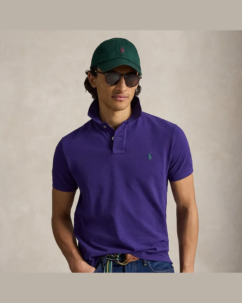 Ralph Lauren Custom-Slim-Fit Poloshirt aus Piqué Purple