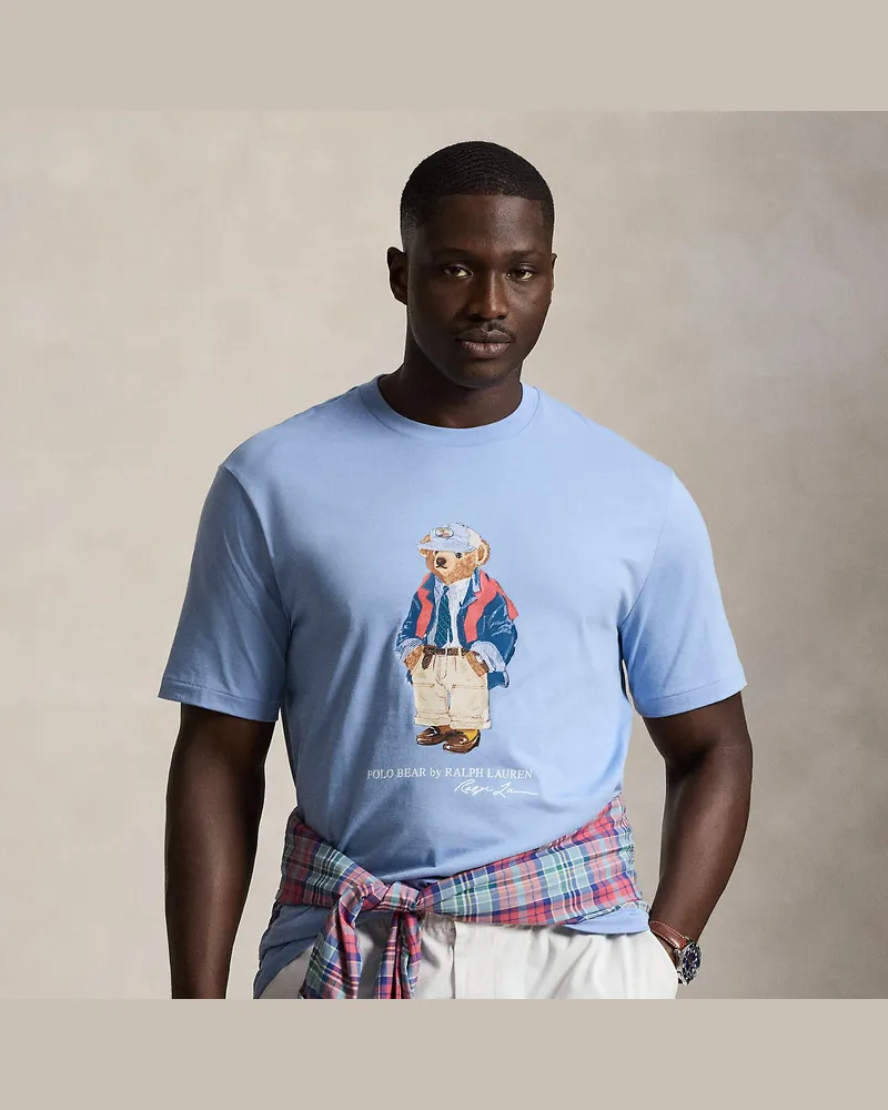 Ralph Lauren Große Größen - Jersey-T-Shirt mit Polo Bear Blue