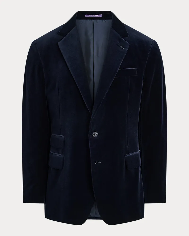 Ralph Lauren Handgeschneiderte Samtjacke Kent Blue