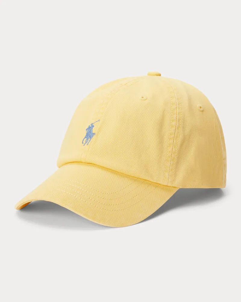 Ralph Lauren Klassische Baumwollchino-Baseballkappe Yellow
